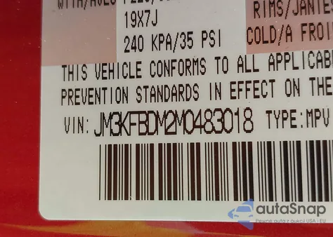 2021 Mazda Cx-5 Grand Touring из США, поврежденный, VIN JM3KFBDM2M0483018